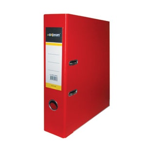 орднер 55мм р двухсторонее  pvc, метал.окантовка, торцкарман,  красный р2pvc-55/red /inформат