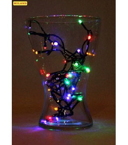 эл.гирл. 100л светодиоды 8реж. многоцветная 9м темная нить ну-6555 /miland