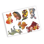 трафарет лесные звери тр-03 /пчелка