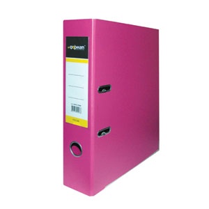 орднер 75мм р двухсторонее pvc, метал.окантовка, торцкарман,  малиновый р2pvc-75/rr /inформат