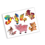 трафарет домашние животные тр-01 /пчелка