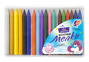 мелки восковые 18цв волшебная палитра круглые 30с1944-08 /луч