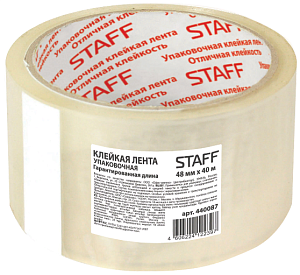 клейкая лента 48мм*40м прозрачная  40мкм 440087 /staff
