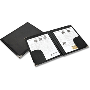 папка адресная,  металлические уголки, исккожа черный    м(н)165   /алекс