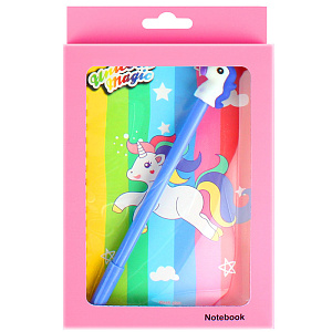 набор подарочный: блокнот 12*17см 38л единорог + ручка, ассорти, к/к, dv-12908 /darvish изображение набор подарочный: блокнот 12*17см 38л единорог + ручка, ассорти, к/к, dv-12908 /darvish