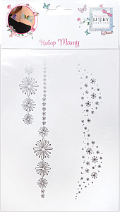 тату-наклейки снежинки, звездочки, цветочки, 15*21см серебро/золото т21488 /lukky