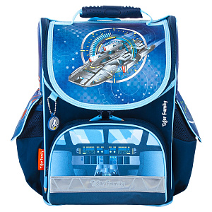 ранец эргономичный космос 35*31*19см, 780г, 1 отделение,  светоотражатели, tgnq18-048a  /tiger