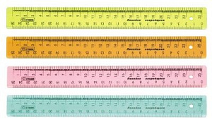 линейка закройщика 25 см флю прозрачная /стамм лн62