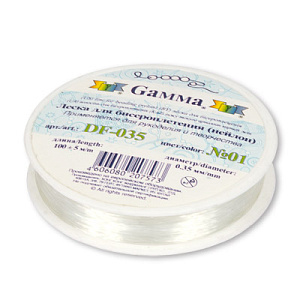леска 100м для бисероплетения №01 белая df-035 d 0.35мм /gamma леска 100м для бисероплетения №01 белая df-035 d 0.35мм /gamma