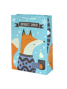 нг пакет бумажный 26*32,4*12,7 лис, ламинация, 140г/м 81077 /magictime изображение нг пакет бумажный 26*32,4*12,7 лис, ламинация, 140г/м 81077 /magictime