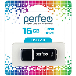 флэш карта 16gb perfeo usb c02 черная