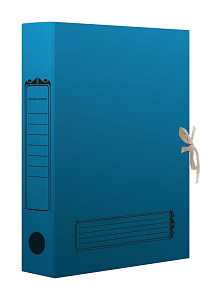 архивный короб  75мм  гофрокартон  с завязками  3010423 а-п/з-с синий /devente, эврика