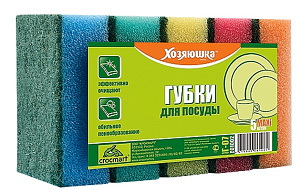 губки для посуды maxi (5шт/уп) 30*95*65мм г-07 /хозяюшка