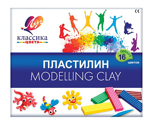 пластилин 16цв. + стек классика 20с1329 /луч изображение пластилин 16цв. + стек классика 20с1329 /луч