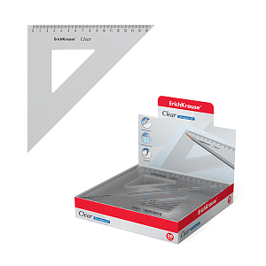 треугольник 45гр*16см clear прозрачный 52974  41518 /ек