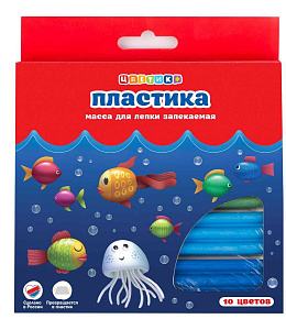 пластика цветик 10цв 200г 3441070