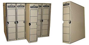 архивный короб с клапаном  а4 (260*325мм) 10см  белый, плотный микрогофрокартон 7117 /kris