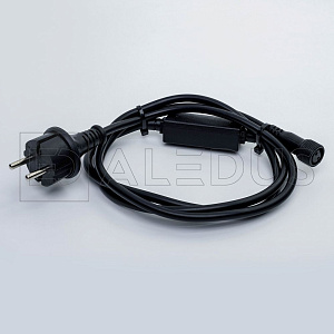 блок питания aledus 3а, 1.5 м, универсальный, черный, с вилкой