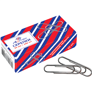 скрепки 33мм  овальные оцинкованные 100шт. 4135302 /attomex