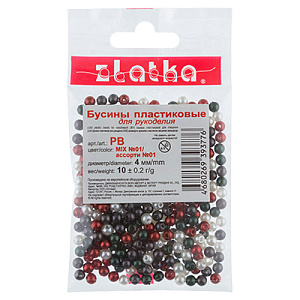 бусины круглые пластик ассорти 10+-0,2г 6мм pb-1 №01 /zlatka бусины круглые пластик ассорти 10+-0,2г 6мм pb-1 №01 /zlatka