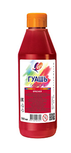 гуашь  красная 500мл, 19с1305-08 /луч