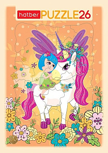 пазлы в рамке 26 200*300мм единорожка 26п34_30521 /hatber