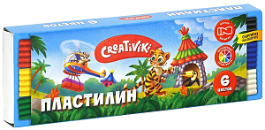 пластилин 06цв. creativiki  пл06кр /creativiki