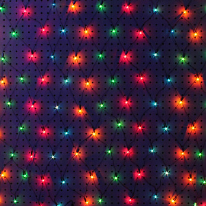 эл. гирлянда 200л сетка 1*2м цветная nt200c-m