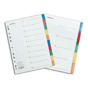 разделитель пластиковый  а4 5цв 55904 /ек