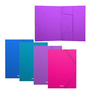 папка-конверт а5+ (197*220) на резинках пластиковая diamond vivid до 300л 50381 /ek
