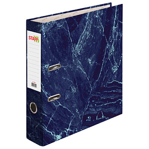 орднер 70мм мраморный, безокантовки, безкармана, синий 229618 /staff изображение орднер 70мм мраморный, безокантовки, безкармана, синий 229618 /staff