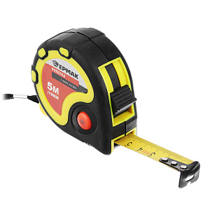 рулетка 5м 3 фиксатора 658-125 /ермак