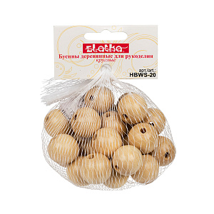 набор бусин деревянных 20мм 25+-1шт, hbws-20 /zlatka