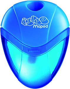 точилка пластиковая с контейнером i-gloo блистер 534754 634754 /maped