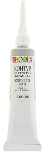 контур акриловый по стеклу и керамике, серебро, 5303966 /decola контур акриловый по стеклу и керамике, серебро, 5303966 /decola