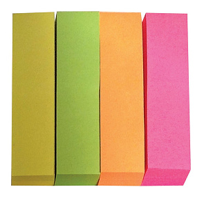 закладки бумажные самоклеящаяся 50*12   4цв*100л  неон 2011301 /devente                                           