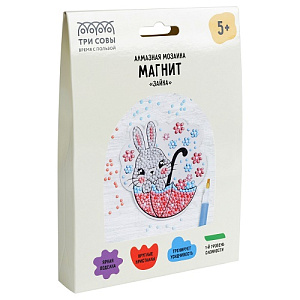 алмазная мозаика - магнит зайка амм_48242 /трисовы