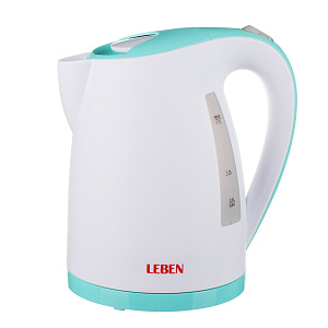 leben 1,7л 1850вт, пластик, скрытый нагр.эл., 291-070