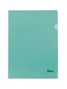 папка-уголок 0,18мм  прозрачный  зеленый,  е310, 00104 /hatber