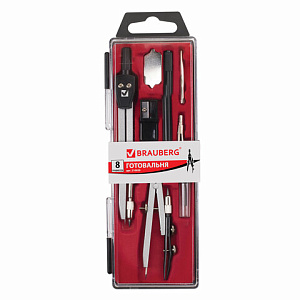 готовальня 8 предметов architect циркуль 135мм, пласт.пенал 210659 /br изображение готовальня 8 предметов architect циркуль 135мм, пласт.пенал 210659 /br