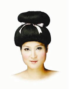 парик гейши 3932 черн.