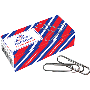 скрепки 28мм  овальные оцинкованные 100шт. 4135601 /attomex