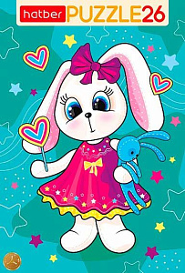 пазлы в рамке 26 200*300мм зайка 26п34_28352 /hatber