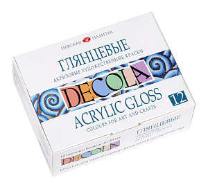 акрил 12цв*20мл глянцевый 2941116 /decola акрил 12цв*20мл глянцевый 2941116 /decola