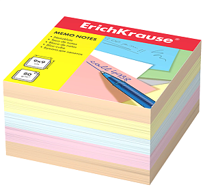 блок бумаги для заметок 90*90*50 цветной  5139  /ek