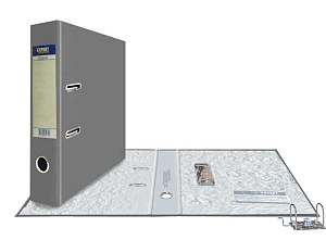 орднер 75мм  р pvc, метал.окантовка, торцкарман, серый, 059016003 /workmate