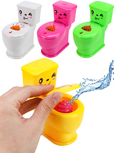 игрушка-забава веселый туалет 9,6*5,4*9,8см заб-1218 /рыжийкот