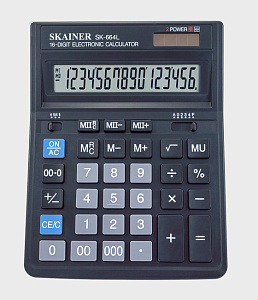 калькулятор skainer sк-664l 16 разрядов 2п (аналог cit sdc-664)  большой (157*200*32мм)
