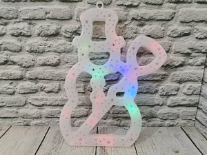 эл.гирл. панно снеговик 30см led, мульти 220в  о0416-79