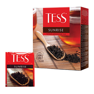 чай tess (тесс) "sunrise", черный цейлонский, 100пак по 1,8 г, 0918-09 изображение чай tess (тесс) "sunrise", черный цейлонский, 100пак по 1,8 г, 0918-09